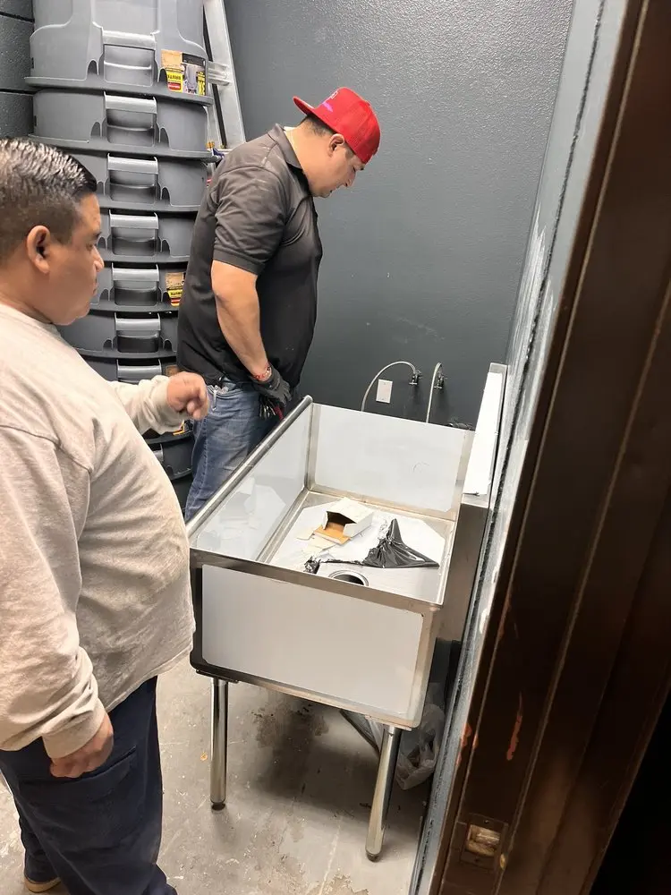 Commercial plumbing and sink installation in Robinson